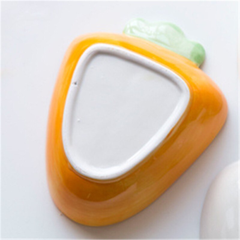 Cute Bunny Rabbit Carrot Ceramic plate,Dishes for Dessert Food Server Tray, Tableware Crafts for Kitchenware lovers