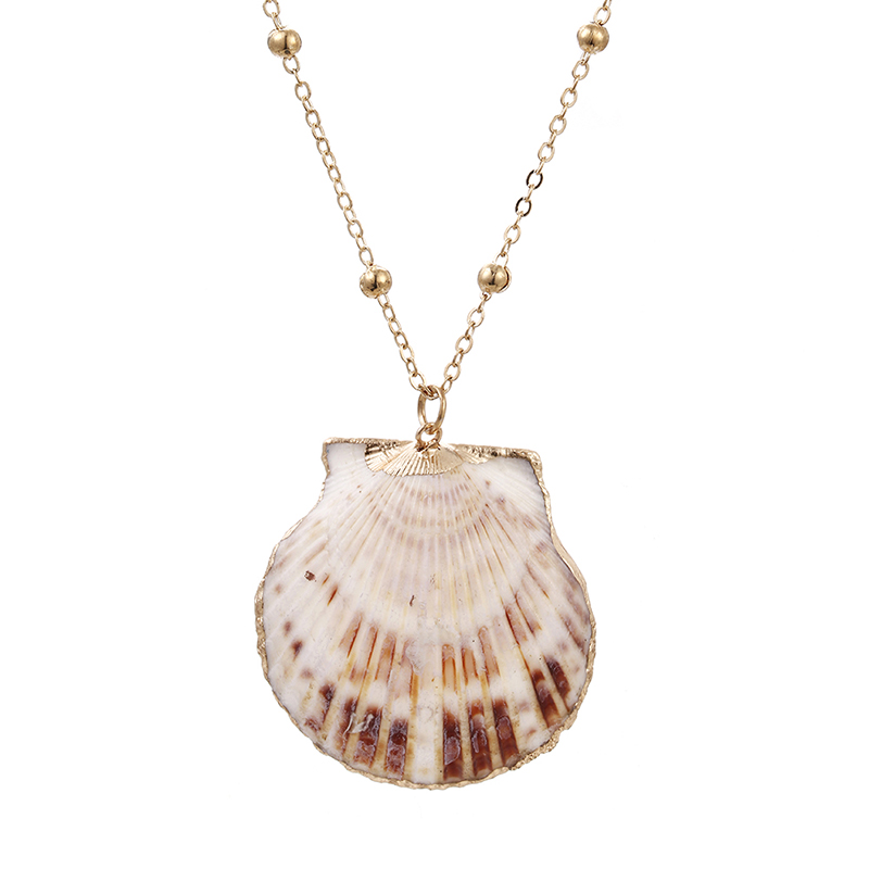 Boho Conch Zeeschelp Ketting voor Vrouwen Mode Gouden Ketting Choker Natuurlijke Shell Hanger Porceleinslak Ketting Vrouwelijke Zomer Sieraden: Style 3