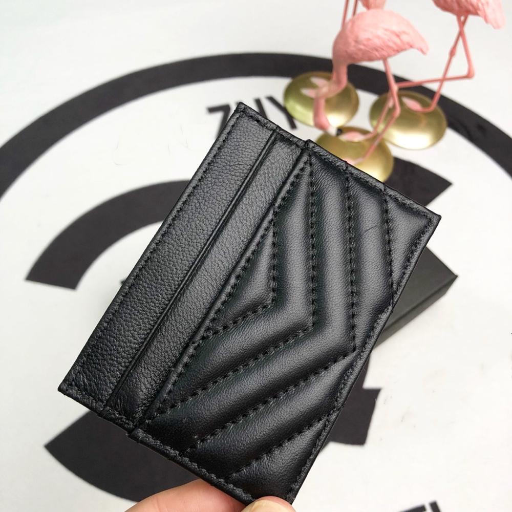 Cartera pequeña de cuero acolchado a la para mujer, cartera corta para mujer, monedero, tarjetero negro de Caviar: smooth gold