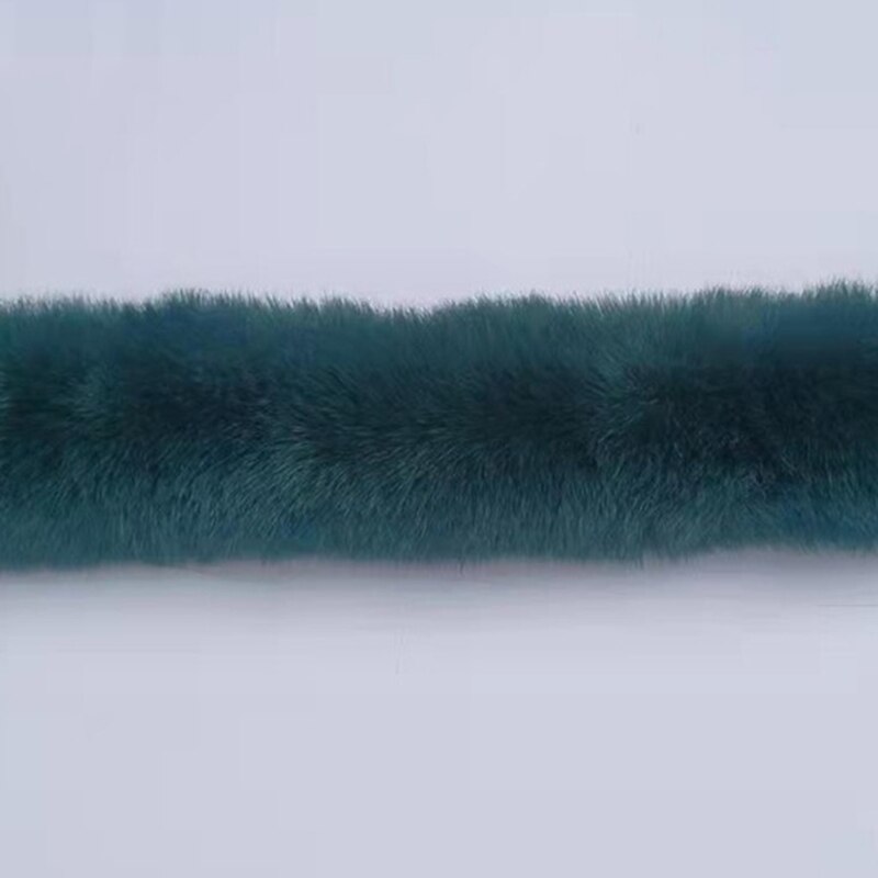 1M Verdikte Kunstmatige Konijnenbont Trim Kleding Accessoire Faux Fur Strips Voor Trui Jas Hood Hat Diy Pluizige Kledingstuk materialen: Black