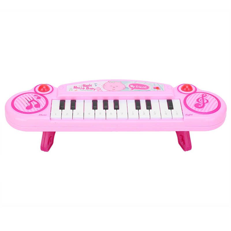 Elektronische Keyboard Musical Speelgoed 37 Toetsen Electone Met Microfoon Educatief Elektronische Piano Speelgoed Voor Kinderen Kids Babies: Roze