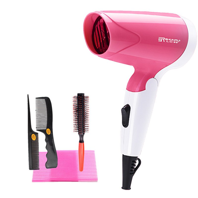Portable Travel Hair Dryers Folding Handle Hair Dryer 1300W Electric Blow Dryers Hairdressing DIY Styling Tools 38D: red