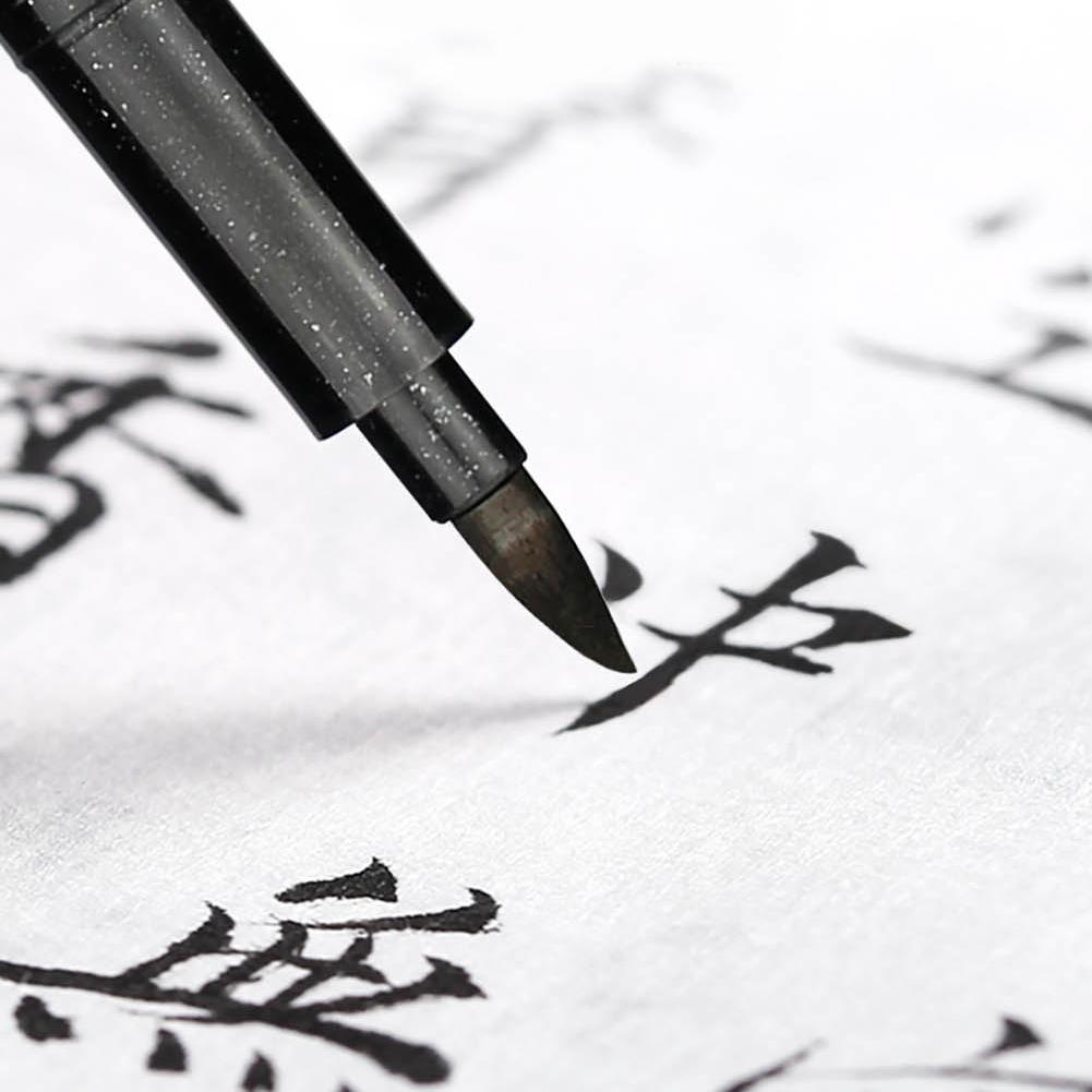 4Pcs Calligraphy Writing Signature Marker Pen Brush Office School Ink Stationery