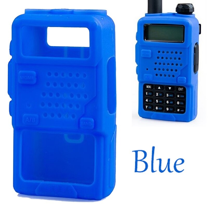 Besegad Soft Silicone Case Handheld Cover Shell Pouch Holster for Baofeng Two Way Mobile Radio UV5R 5RA 5RB 5RC 5RD TYT THF8: Dark Blue