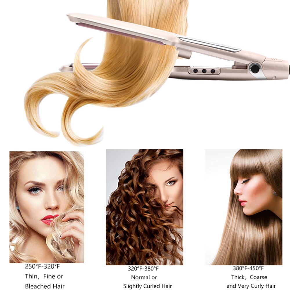 Infrared Hair Iron Straightener Flat Irons Ceramic Hair Straightening LCD Strightner Hair Salon Stying Tool