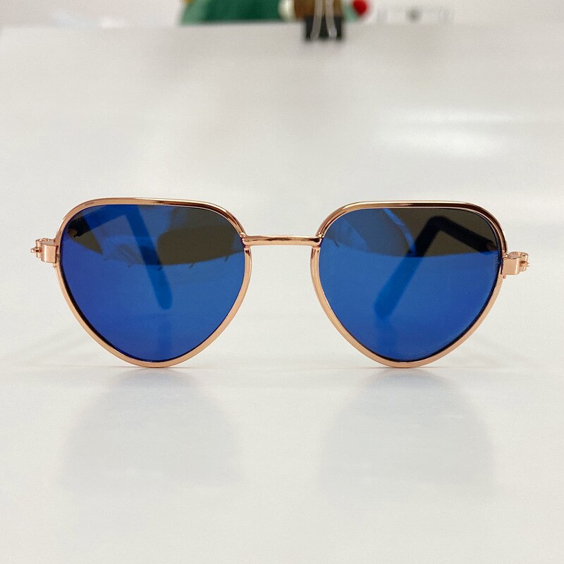 Snailhouse Huisdier Producten Mooie Hart Kat Zonnebril Reflectie Eye Bril Voor Kleine Hond Kat Pet 'S Props Accessoires: Dazzling Blue