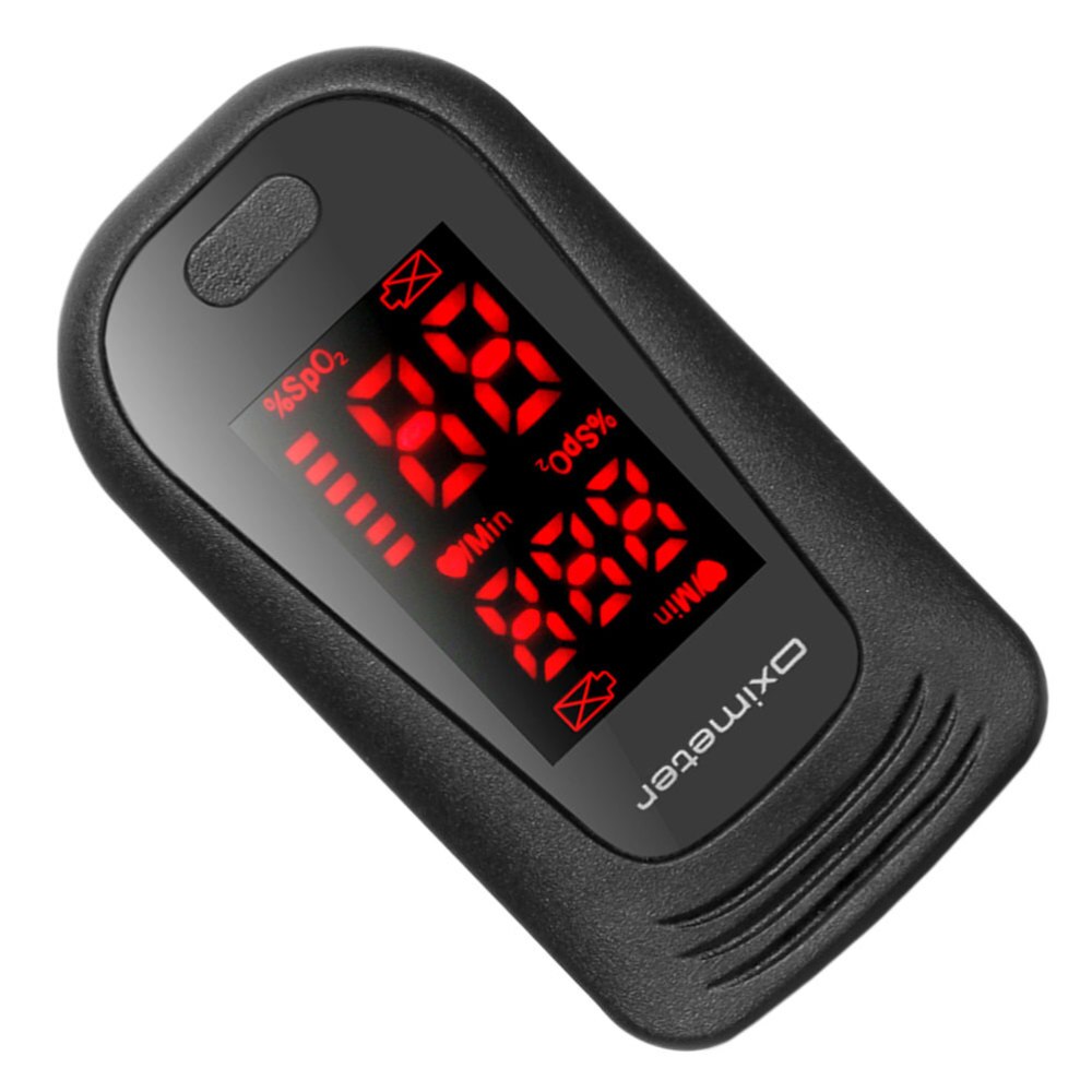 Finger Clip Oxymetrie Herz Bewertung Monitor Fingerspitze Blutdruck Oximeter ohne Batterie (Schwarz)