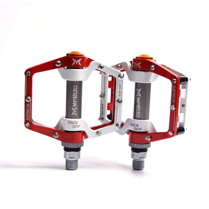 Los pedales de bicicleta MTB BMX rodamiento sellado bicicleta CNC producto de aleación de carretera de montaña calas SPD ultraligero Ciclo de Pedal ciclismo Accesorios: Red