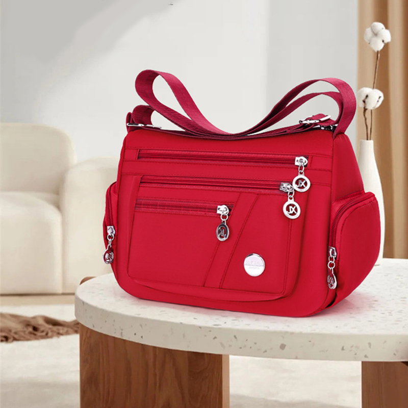 Bolso cruzado impermeable de gran capacidad para mujer, bolso de hombro informal de nailon, bolso de mano, bandolera de viaje ligera