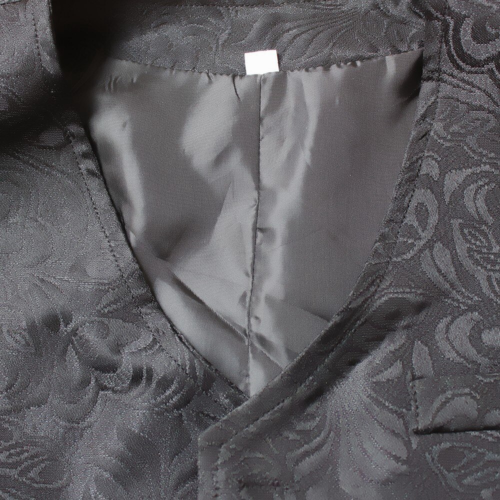 Gentleman Vintage kamizelka kamizelka wiktoriański czarny mężczyźni Steampunk Gothic żakardowe męskie wesele kostium dla mężczyzn Blazer garnitur