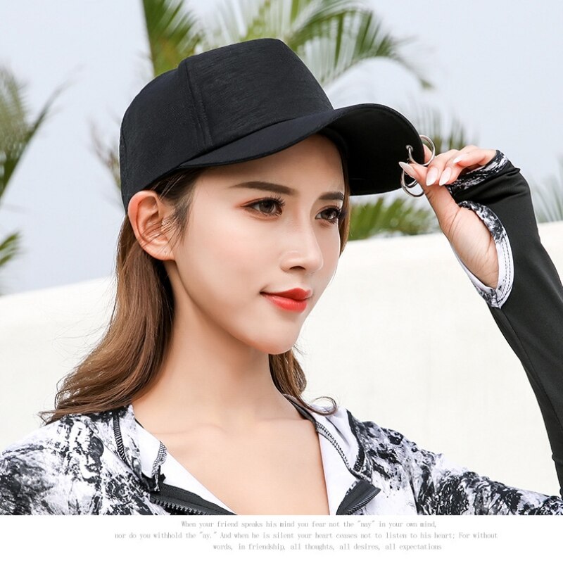 Gorra de béisbol con aros de hierro y visera ajustable, gorra de béisbol con aros de hierro, visera ajustable, visera de algodón, accesorios de ropa deportiva para exteriores