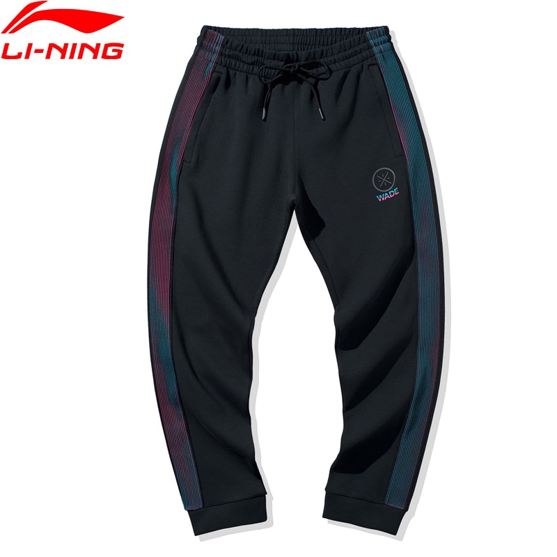 Li-ning mænds vade-serie svedbukser normal pasform 53%  polyester 39%  bomuld 8%  spandex for komfort komfort sportsbukser aklq 203