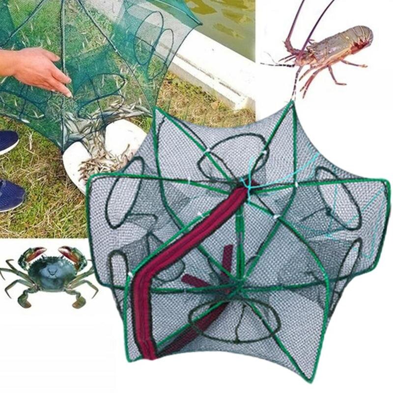 Folding Fishing Cage Net Moving Net Umbrella Cage Hanging Net Fishing Shrimp Net Crab Cage Hand Throw Net Fish Net Fishing