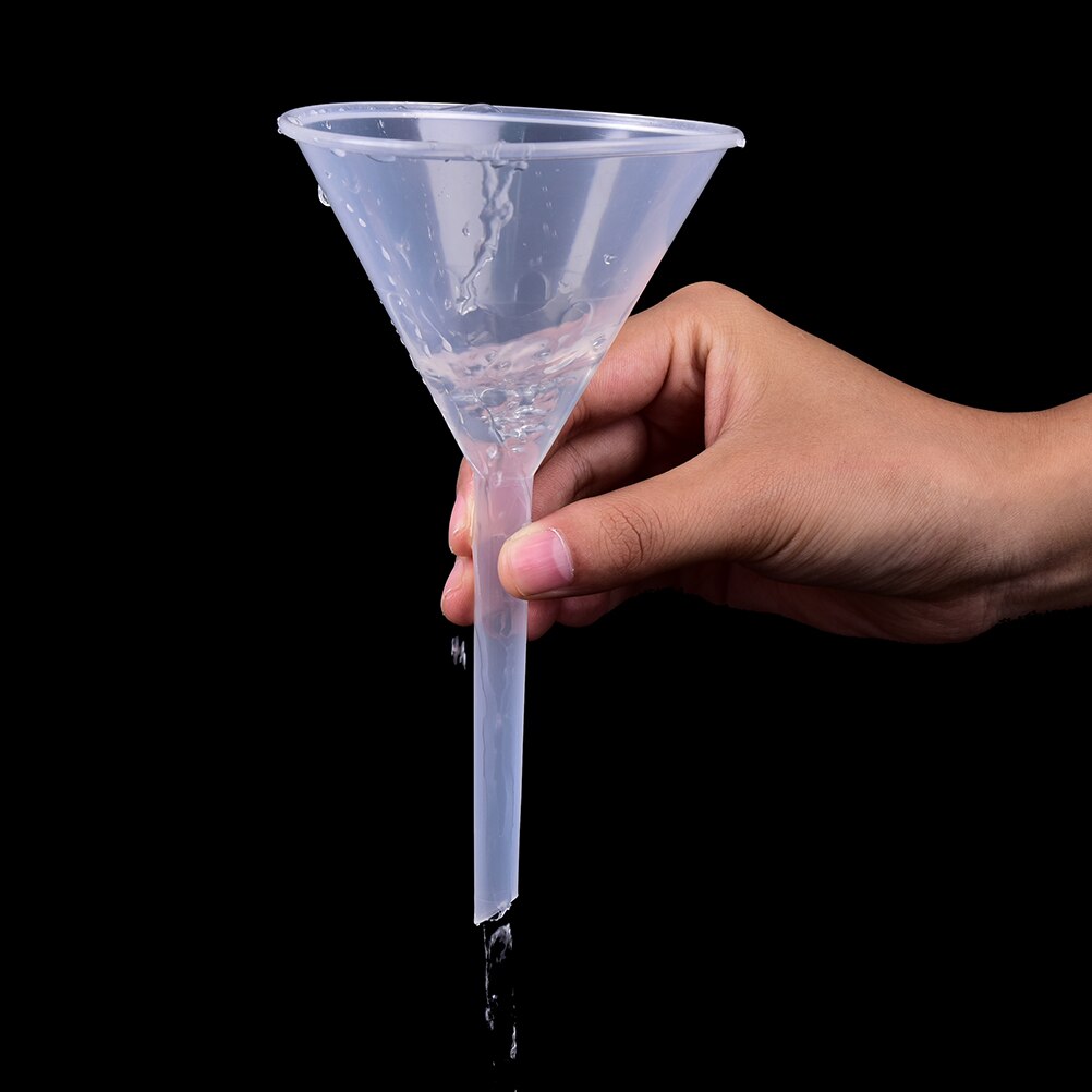 Plastic Perfume Funnel 1/2" 150ml Mouth Dia Laboratory Transfer Perfume Mini And Clear White Plastic Filter Funnel