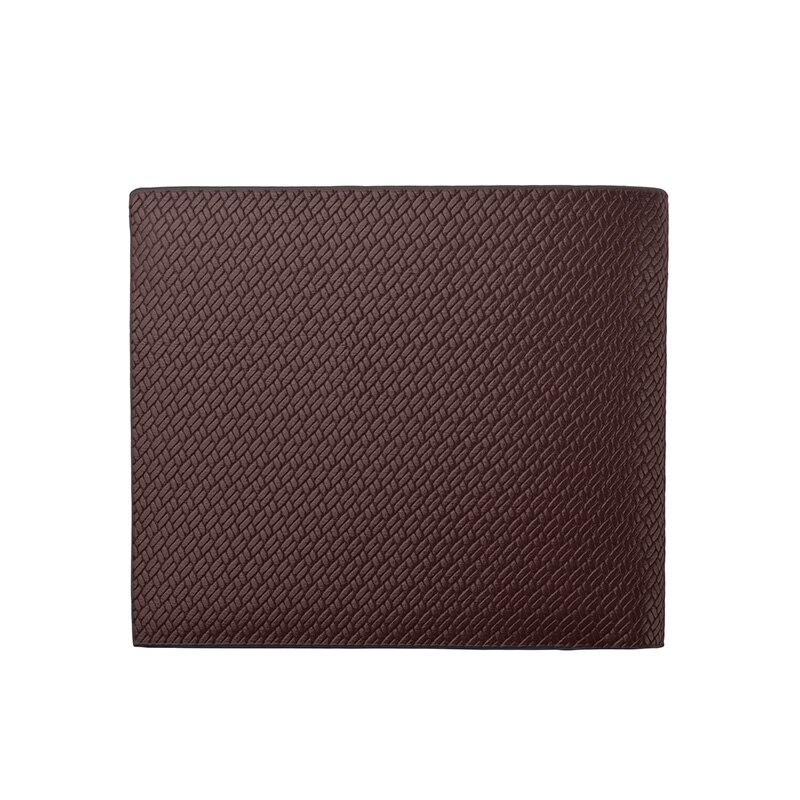 Portefeuille court pour hommes, style, portefeuille de personnalité en relief, double pli horizontal et vertical: JC801-1-COFFEE