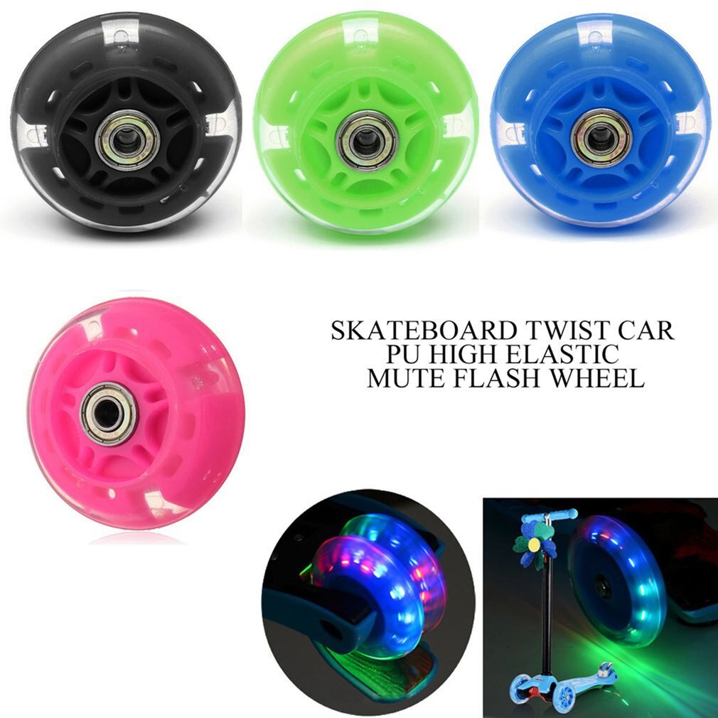 Scooter Wheel Led Flash Light Up Scooter Wiel Voor Mini Scooter Met 2 Abed-7 Lagers 100 Mm