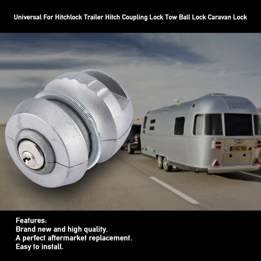 Universal For Hitchlock Trailer Hitch Coupling Lock Tow Ball Lock Caravan Lock