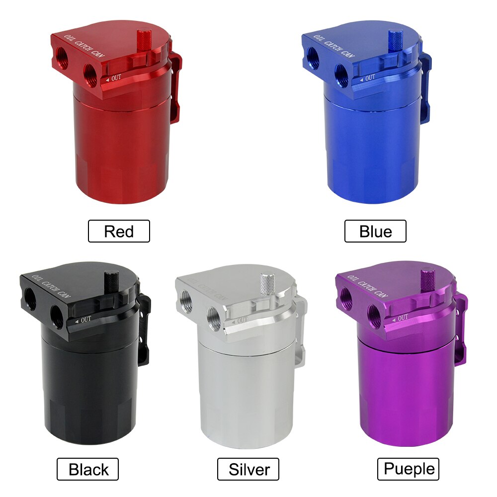 Universal Aluminum Oil Catch Can Reservoir Tank 400ml + Breather Filter WLR-TK63