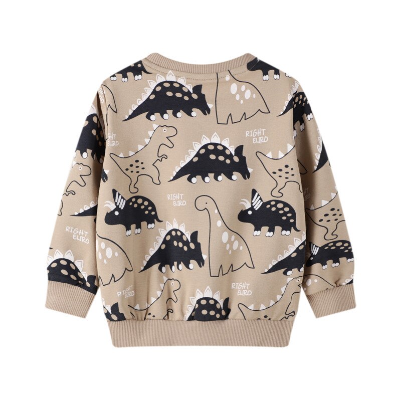 Kids Dinosaurus Applicaties Katoen Sweatshirt Jongens T Shirts Herfst Lange Mouw Tops Kinderen Jongens Shirts Kleding Jongens Kleding