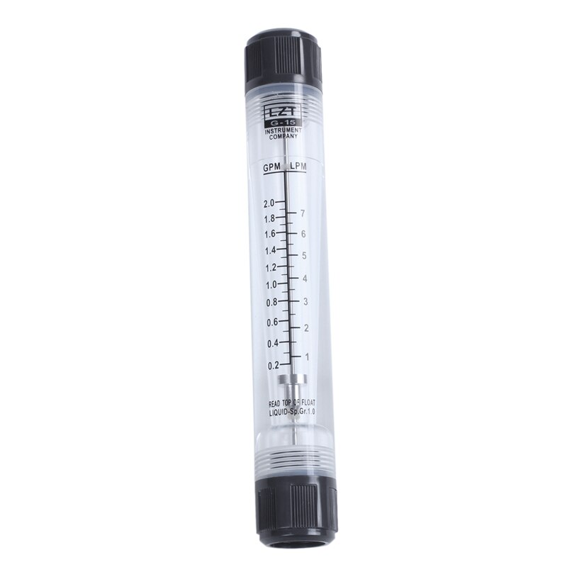 GTBL-medidor de flujo de líquido de agua en línea, LZT rotámetro, rosca hembra de 1/2 &quot;, 0,2-2,0 GPM 1-7 LPM