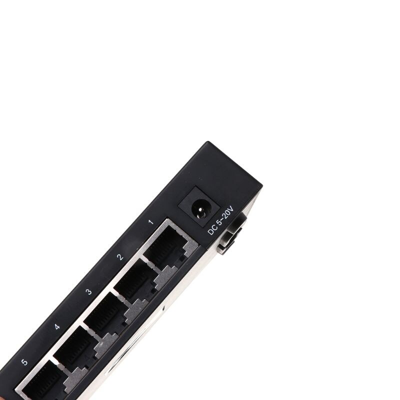 Prise EU 5 ports 10/100/1000 Mbps rapide LAN Ethernet commutateur réseau HUB Mini adaptateur de bureau
