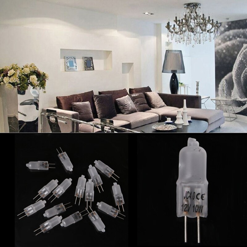 G4 JC Type Halogen Light Bulb Frosted Lamp 12V 10W Warm White