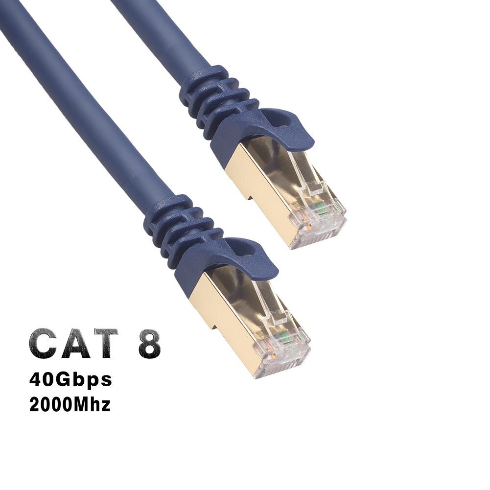 Cat8 Ethernet Kabel RJ45 Netwerk Kabel Sftp 40Gbps Lan Kabel Kat 8 RJ45 Patch Cord 10M/15M/20M Voor Router Laptop Kabel Ethernet