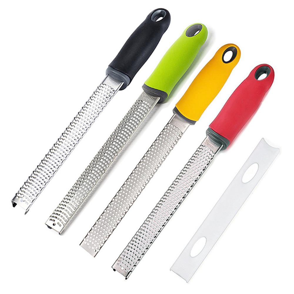 Citrus Lemon Zester Cheese Grater Ginger Potato Garlic Chocolate Zester Plastic Cover Long Ergonomic Handle Cheese Grater