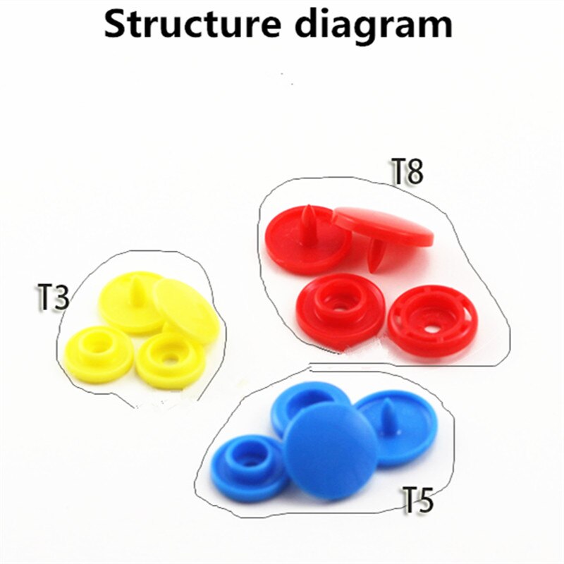 T3/T5/T8 KAM drukknoop kind baby knop combinatie + algemene installatie tang