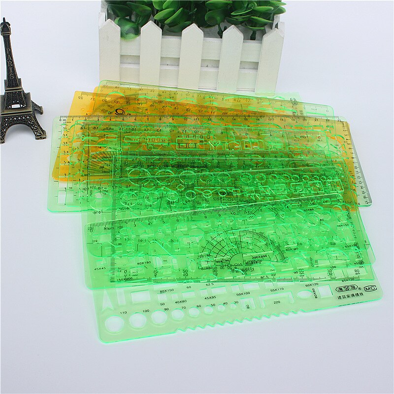 1PC Engineering drawing ruler Item Curve Template ruler office and school Painting measuring tools
