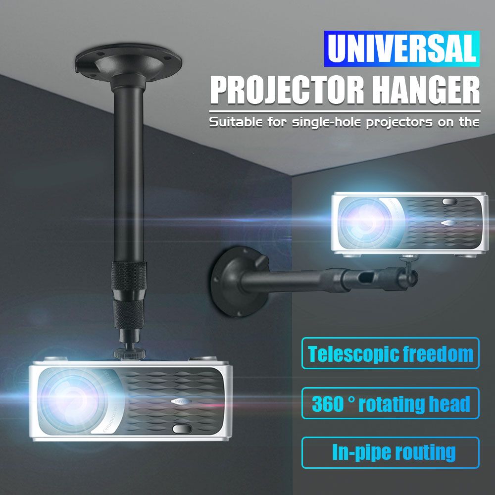 Universal Extended Aluminum Alloy Mini LCD Projector Ceiling Wall Mount Bracket Holder Stand 180mm Length Projection Accessories