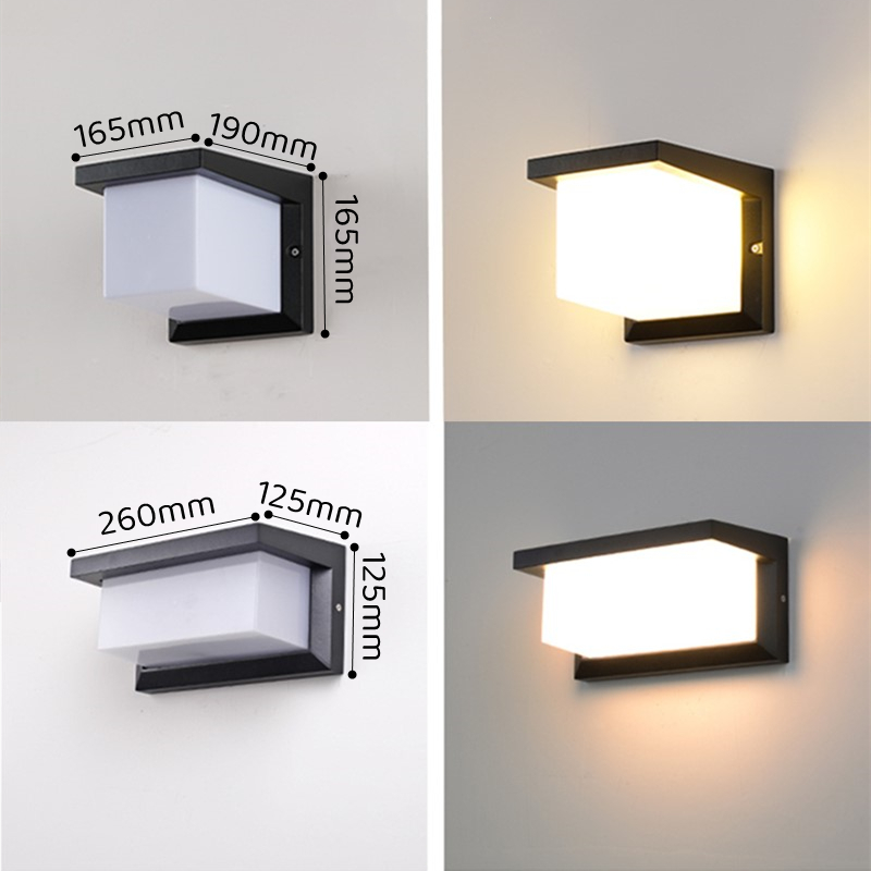 E27 utomhusvägglampor med led-belysning 15w/25w vattentäta  ip65 aluminiumlampetter för trädgård, innergård, heminredning, väggmonterad gatubelysning