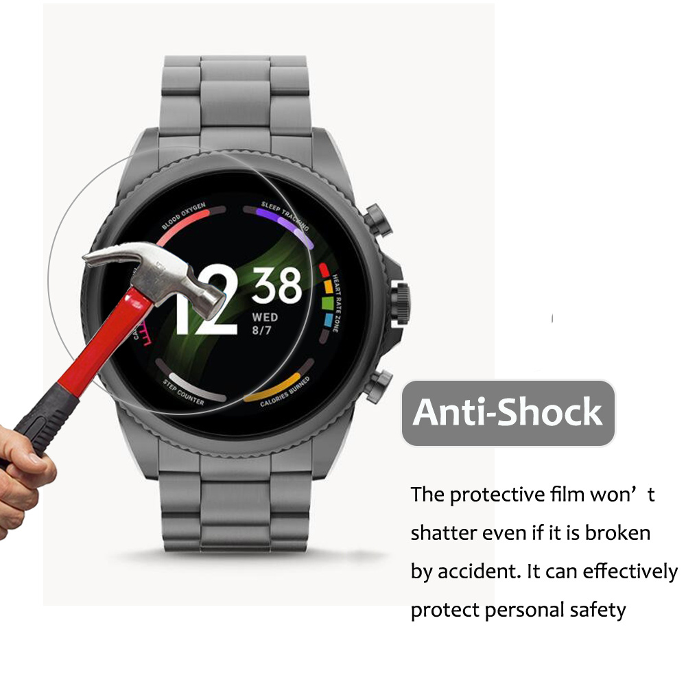 Film de protection anti-rayures Ultra-fin pour montre connectée Fossil Gen 6 FTW4059V FTW4062V FTW4061V FTW4063V, pas du verre, 3 pièces