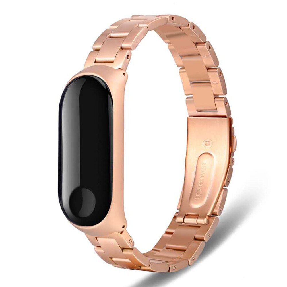 Correa de Metal para xiaomi band 3 y 4, correa de acero inoxidable para pulsera inteligente xiaomi 3 y 4