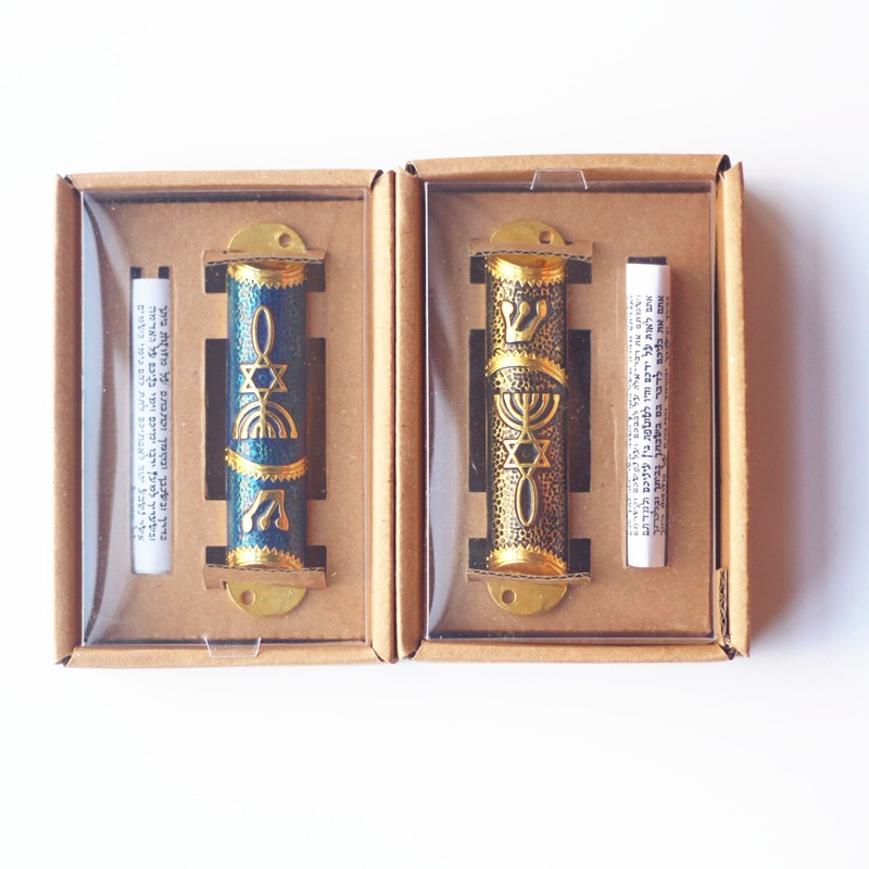 Religion juive Mezuzah affaire fait à la main Mezuza avec Torah parchemin rouleau Mezuzah