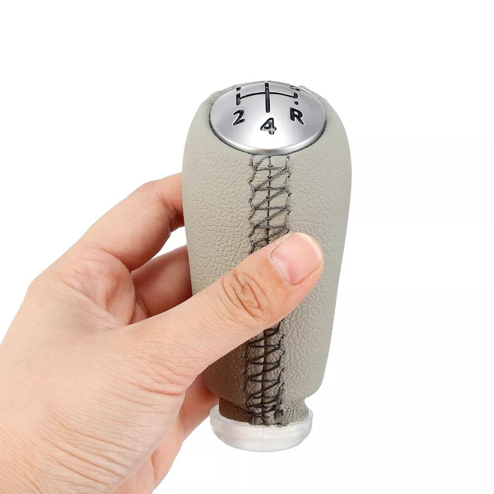 5 prędkość skórzane gałka zmiany biegów MT dla Renault Megane II MK2 sceniczny 2 Clio 3 III MK3 GearShifter główka pióra piłka czarny szary beżowy