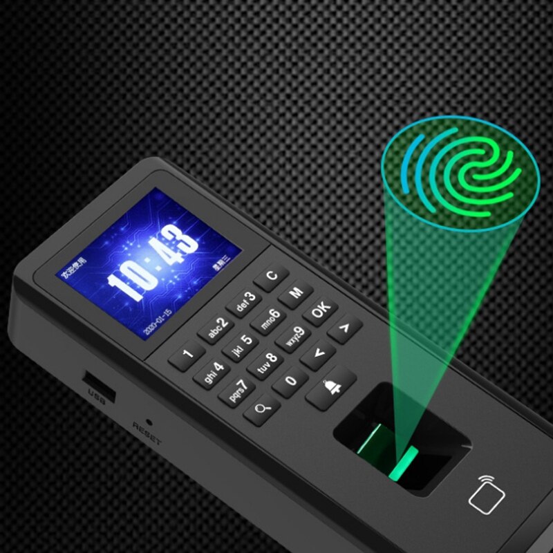 Indoor Toegangscontrole En Tijdregistratie Tcp/Ip Vingerafdruk Biometrische IP42 Kaartlezer/Toetsenbord Compatibel 1000 Gebruikers