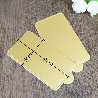 Base de cartón dorada para Mousse, bandeja de papel para pasteles, soporte para almohadillas, Base Rectangular, tablero de herramientas para hornear, 100 unids/lote