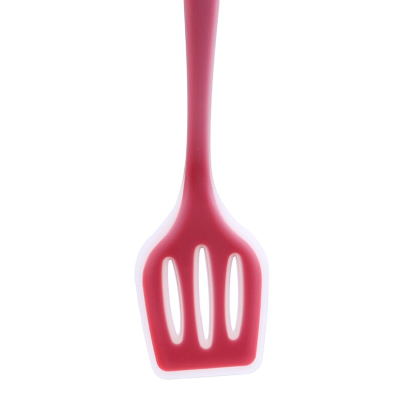 1Pc Doorzichtige Siliconen Schop Thuis Kitchen Tools Ei Vis Koekenpan Lepel Spatel Kookgerei: red