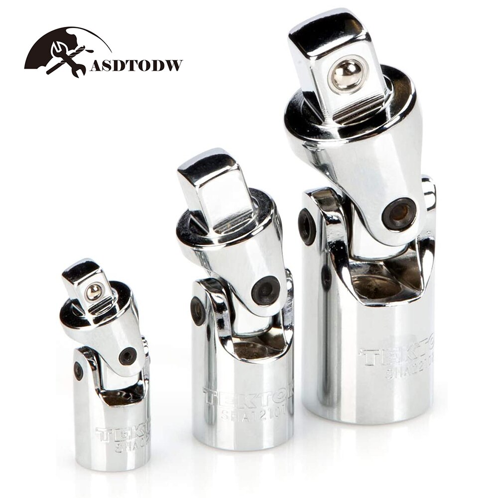 1/4" 3/8" 1/2" Universal Joint Set Ratchet Angle Extension Bar Socket Adapter Manual and Pneumatic Bendable Adapter Socket Tools