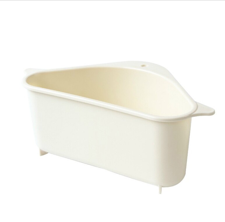 Estante de drenaje triangular para fregadero, soportes de almacenamiento multifuncionales, cesta de drenaje para cocina, ventosa, cesta de fruta, instalación gratuita: A