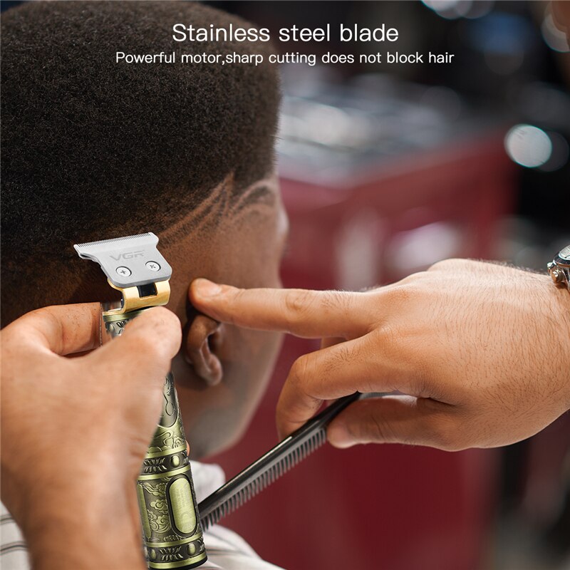 Ckeyin 0Mm Haar Trimmer T9 Legering Snijkop Mannen Tondeuse Led Oplaadbare Haar Snijmachine Elektrische Scheermes Haar scheerapparaat