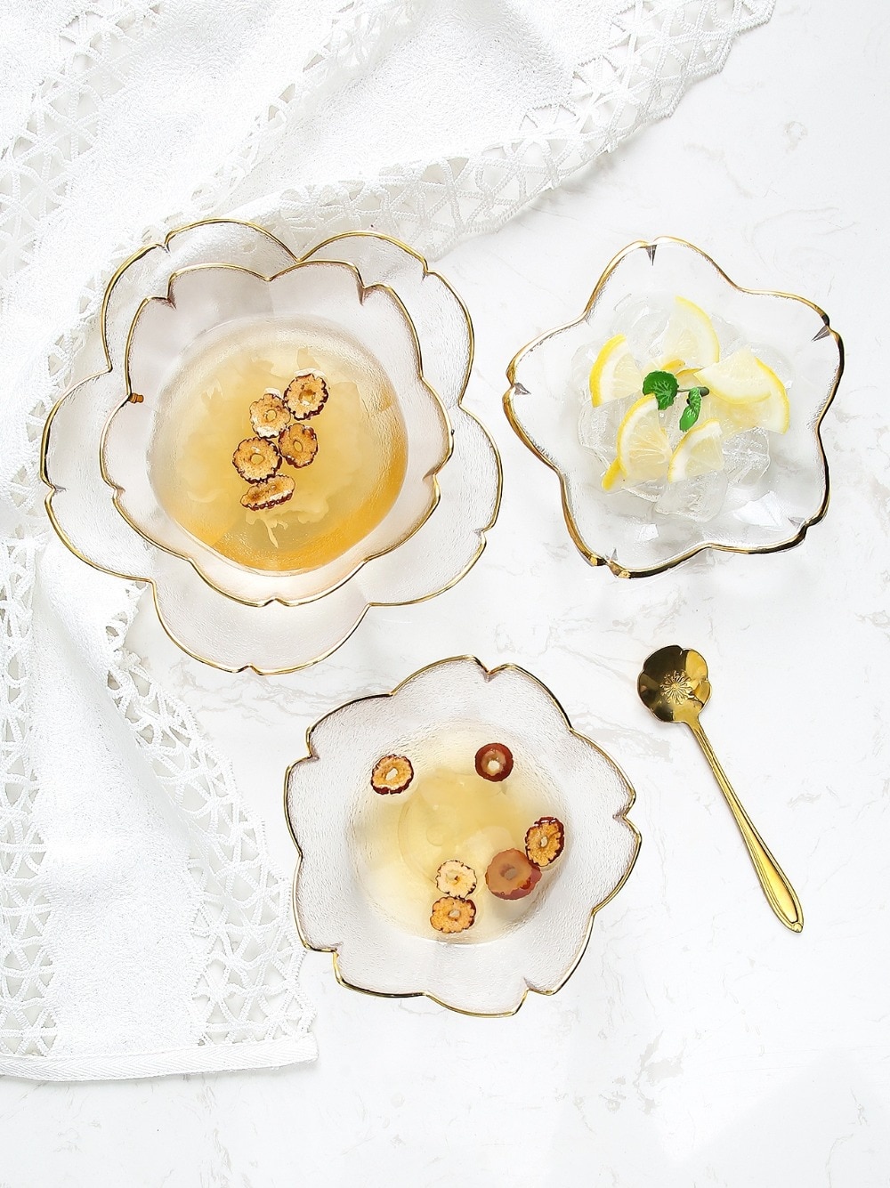 Cuenco de postre de Nido de Pájaro de phnum, cuenco de vidrio para el hogar , cuenco de ensalada de flor de cerezo japonés