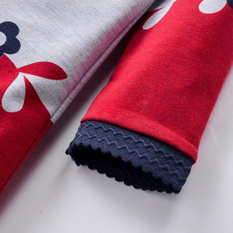 Meisjes winter warme jurk a-lijn vos trui jurken gebreide lange mouw o hals kinderkleding jurk 3-7 jaar