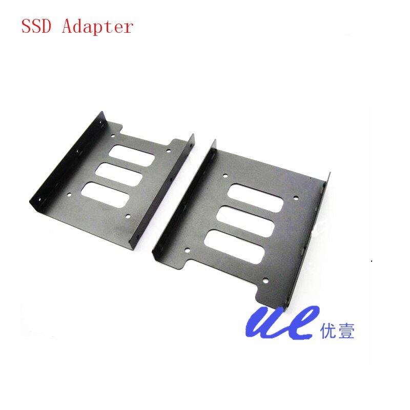 Adaptador de soporte de bandeja muelle, 2 paquetes de disco duro HDD negro de 2,5 "SSD a 3,5"