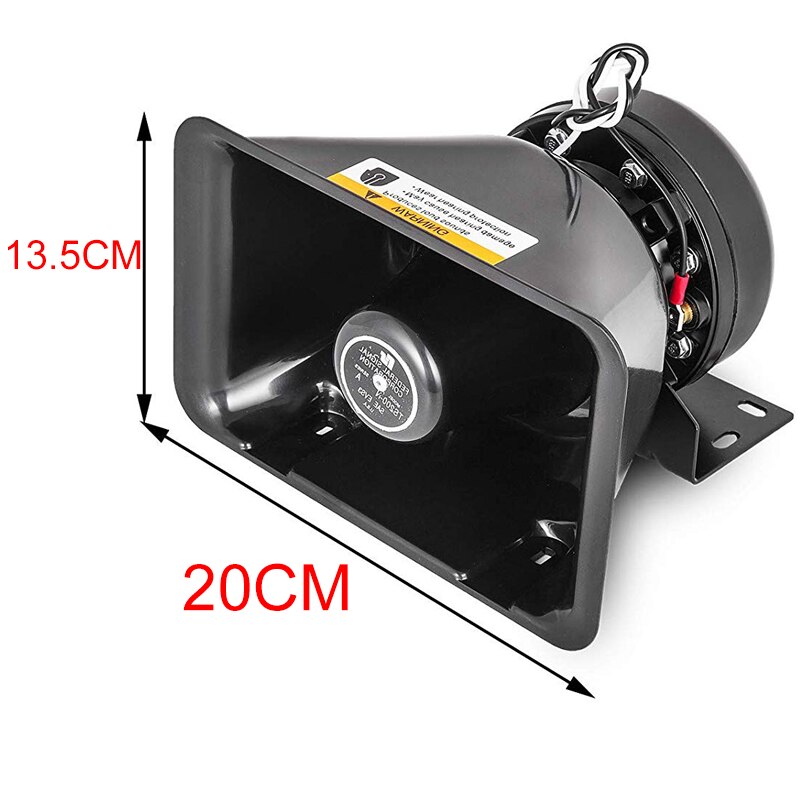 400W 16 Sound Car Siren Spealer and Truck Warning Alarm Police Siren Horn Ambulance Emergency Electronic Horn Kit PA MIC System: 1pc horn A