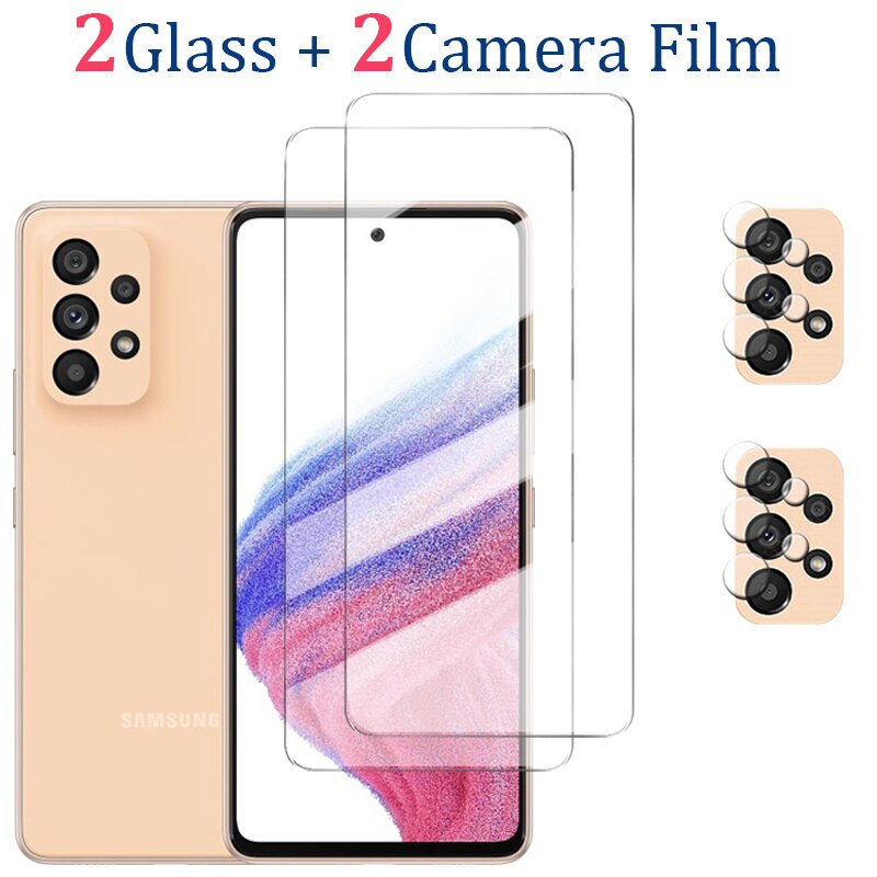 Pelicula Samsung A53 5G Protective Glass A53 Samsung Sansung Galaxi A 53 5G Screen Protector Film For samsung galaxy a53 Glass: 2Glass 2Camera Film