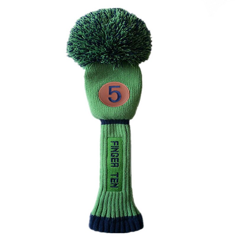 Pom Golf Club Covers Headcovers Set #1 #3 #5 Voor Driver Fairway Hybrid Putter Headcover 1 3 4 5 7 X: Green No.5 1Pcs