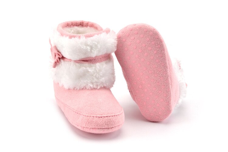 2022 Super Houden Warme Snowboots Baby Meisje Jongen Anti-Silp Prewalker Fleece Boot Wol Sneeuw Indoor Schoenen winter Booties: Roze / 12cm (4.72 in)