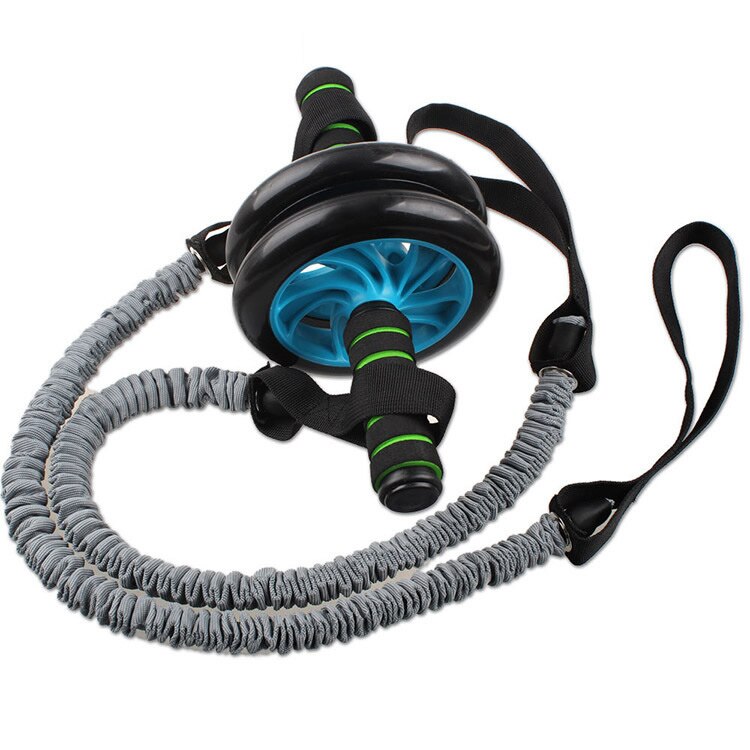 Rueda de rodillo Ab para gimnasio en casa, equipo de culturismo de Fitness, rueda Abdominal de alta elasticidad, cuerda de tracción, bandas de resistencia